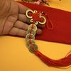 Boutique Phnom Penh Knot Brass Five Emperors Money Pendant Gourd Ping An Auspicious Fulu Car Hanging Chinese Knot