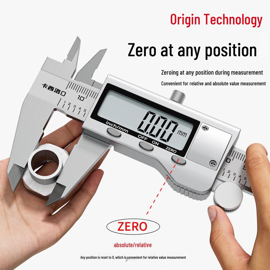 High-Precision Digital Vernier Caliper - Small Industrial Grade Metal Electronic Depth & Height Measurement Tool