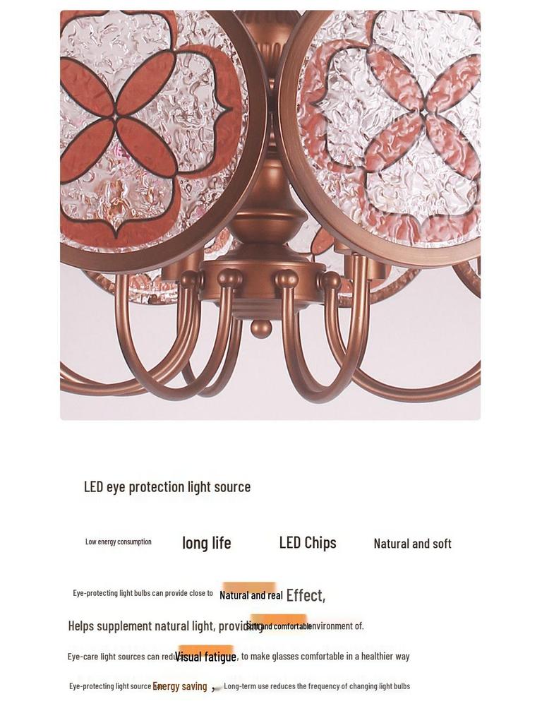2025 French Retro Chinese Style Chandelier for Master Bedroom & American Study