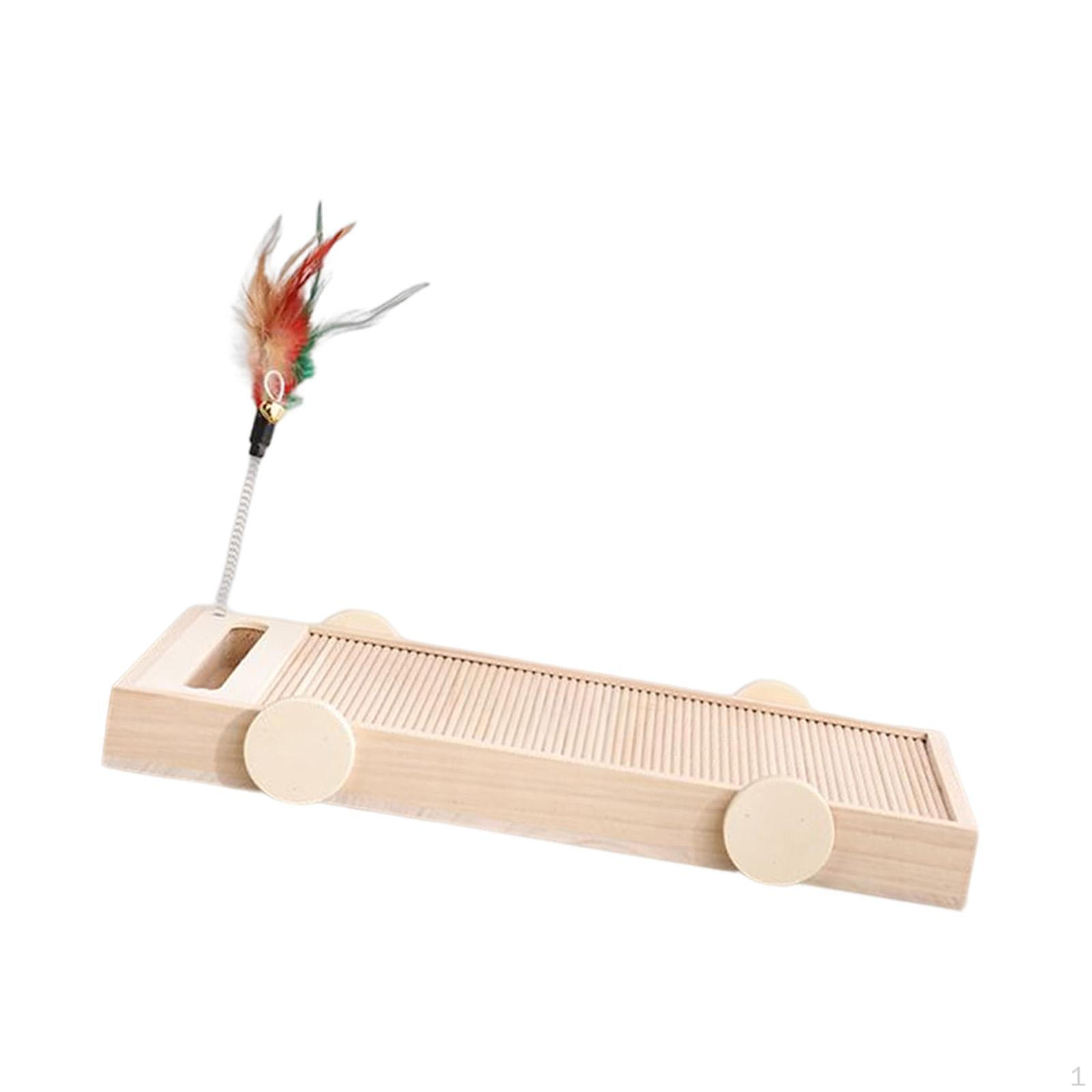 Когтеточка Когтеточка Игрушка Мяч Дорожка Деревянная Перо Дразнилка Кошки Когтеточка Для Помещения 40cmx20cm