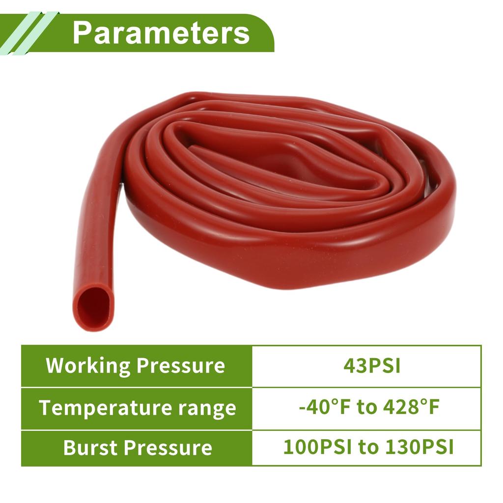 HOPESPANNER 5.5Ft 11/16" 18mm ID 2mm ThickNe-ss Silicone Vacuum Tube Hose High Temperature Automotive Vacuum Line 1pc