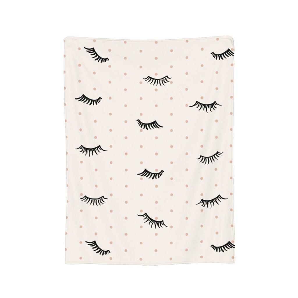 Eyelash Cartoon Eyelashes Blankets Flannel Spring Autumn  Portable Soft Throw Blanket for Sofa Travel Bedspreads