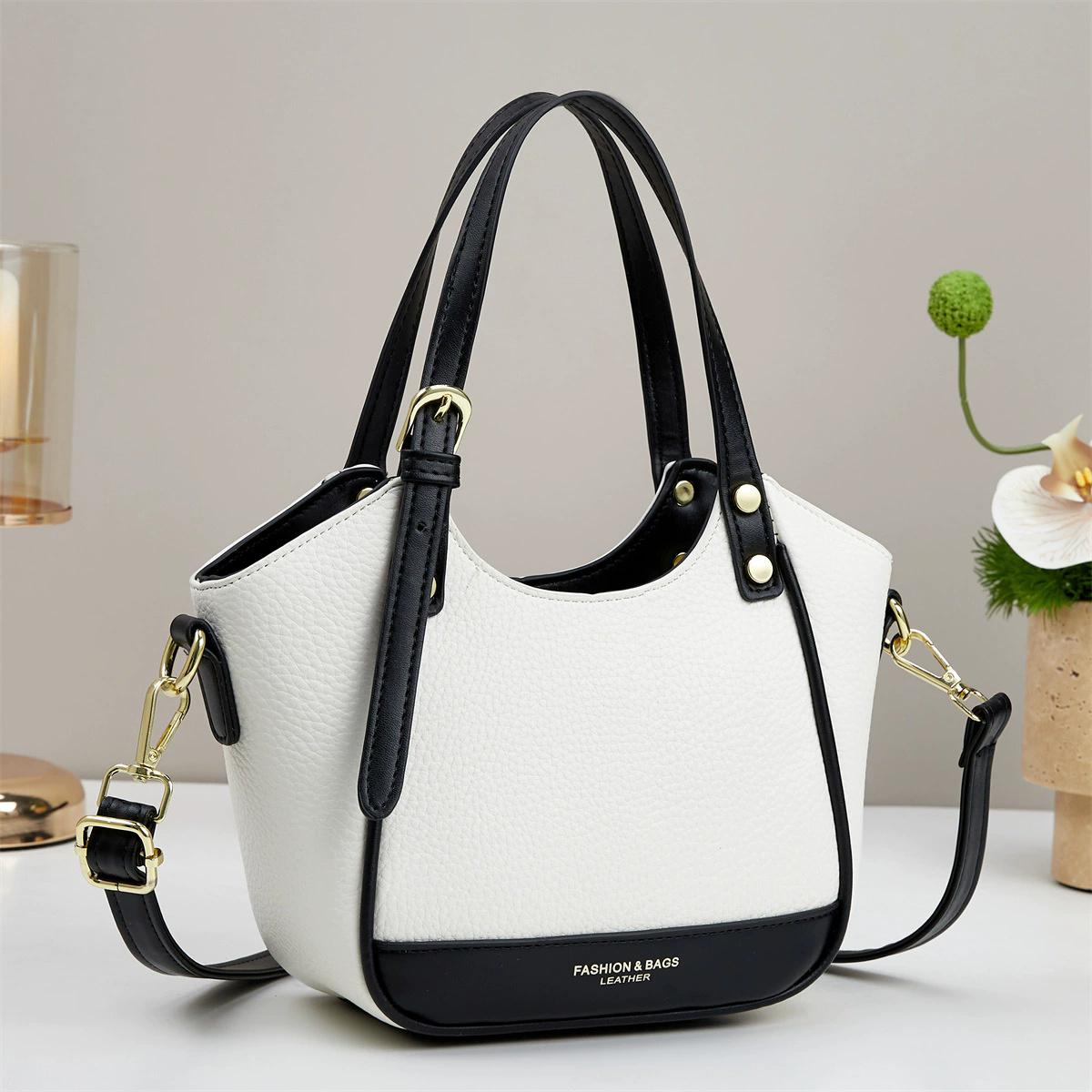 

Women s Handbag Niche Contrasting Color Commuting Casual Large Capacity Crossbody Shoulder Bag білий