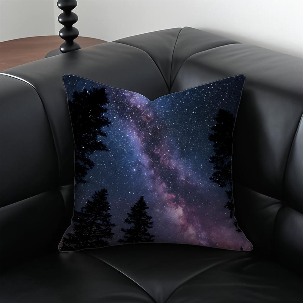 G-Galaxy Starry Sky Pillow Dreamy Decor Cushion Cushion Cover Pillow Case Anti-Dustmite Invisible Zipper Silky Plush Cushion