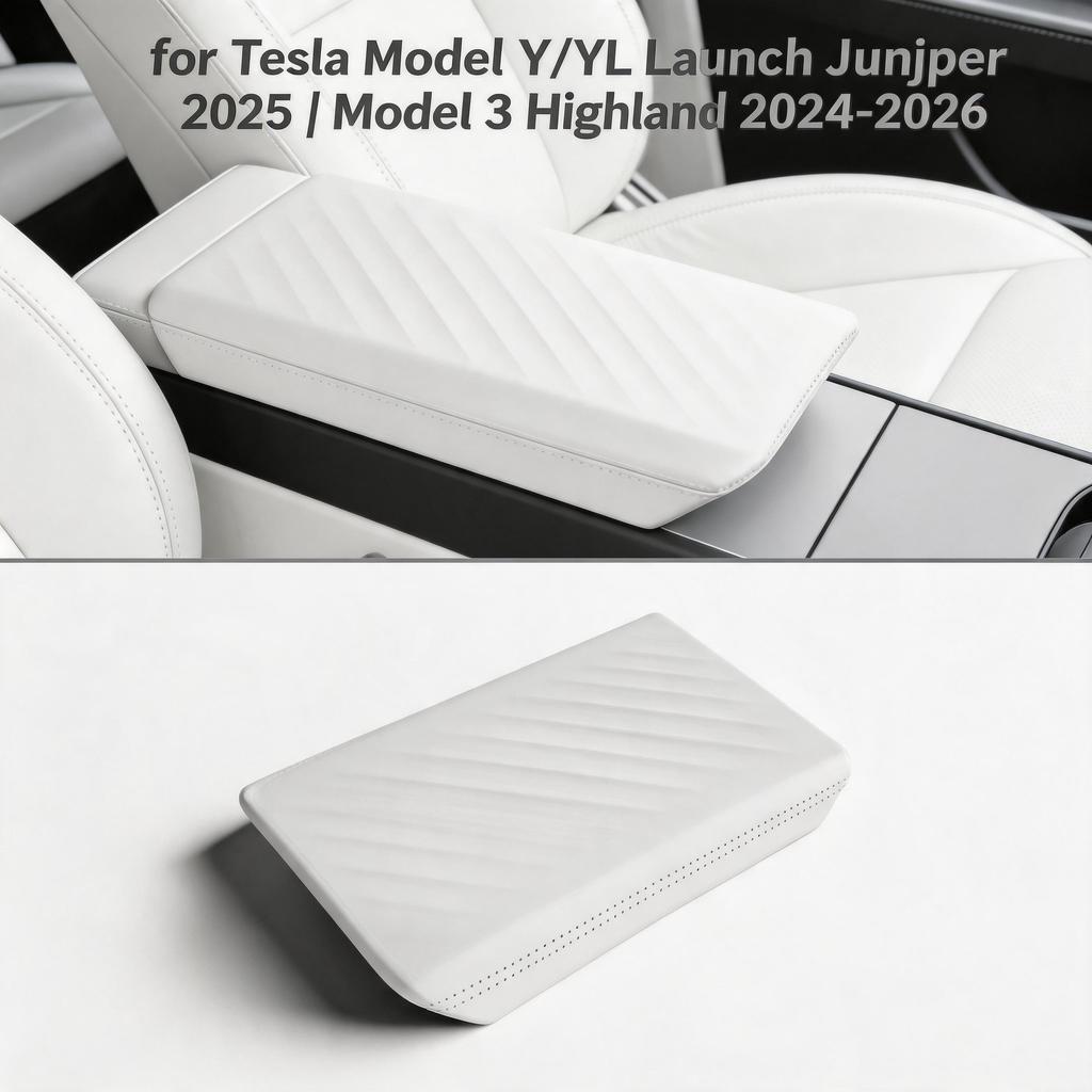 Durable Non-Slip Dustproof for Tesla Model Y Juniper Launch 2025-2026 Model 3 Highland 2024 TPE Armrest Cover Accessories