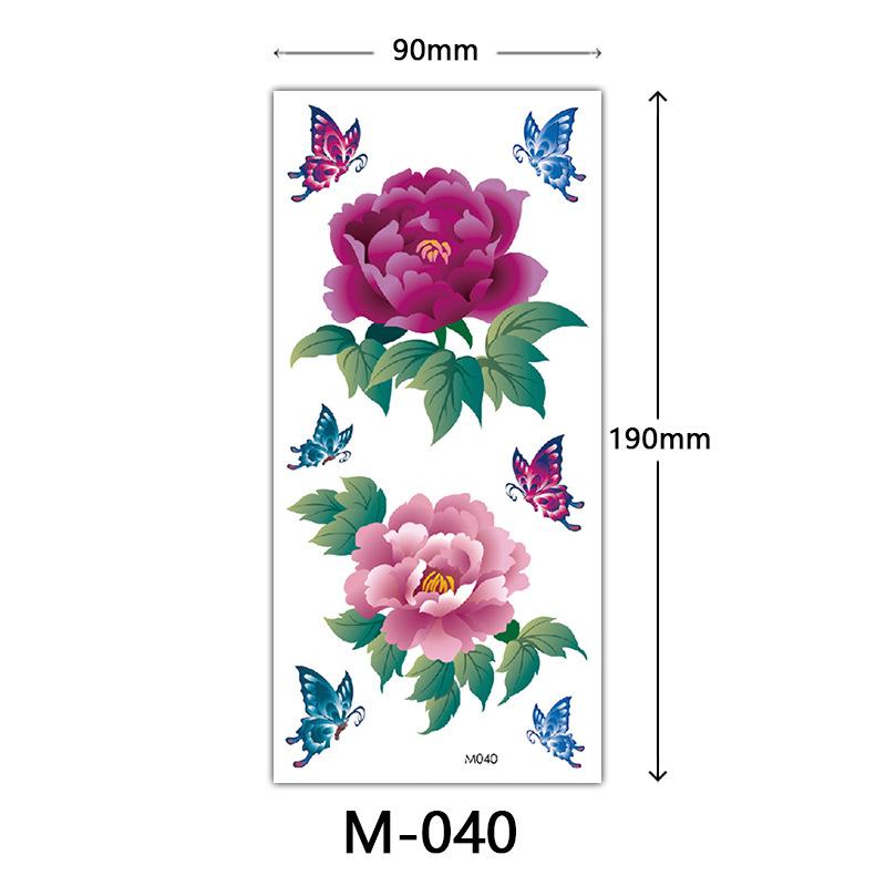 Waterproof Three-Dimensional Color Print Tattoo Sticker, Butterfly Flower Animal Tattoo