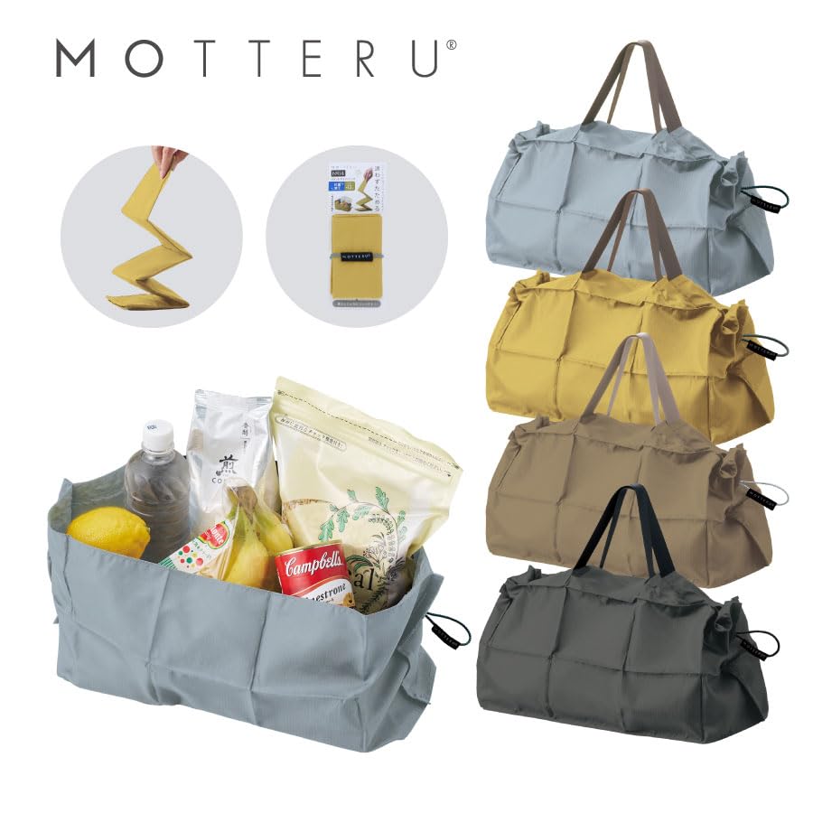 MOTTERU Patterned Daily Bag 12L Insulated Tote Shopping Eco Compact Tote Day Gift Bag, Bag, Bag, Bag, Mother's (Black (Charcoal Black))