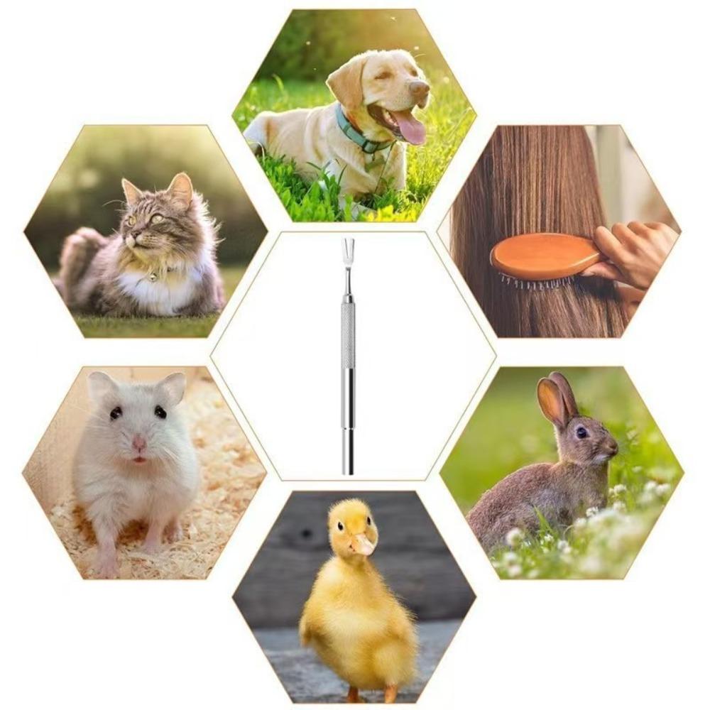 Fork Shape Tick Fork Stainless Steel Dog Care Tool Tick Clipping Tool  Tick Removal