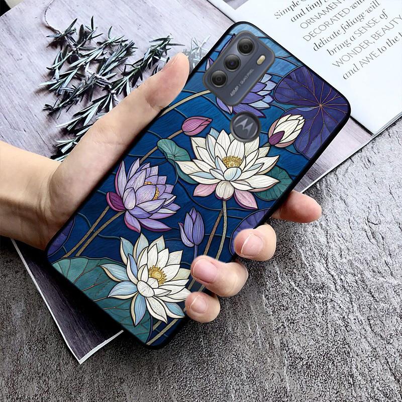 Phone Case For Moto G86 G85 G75 G15 G05 G56 G72 G53 G54 G84 G60 G31 G32 G24 G 5G G Play Lotus Flower