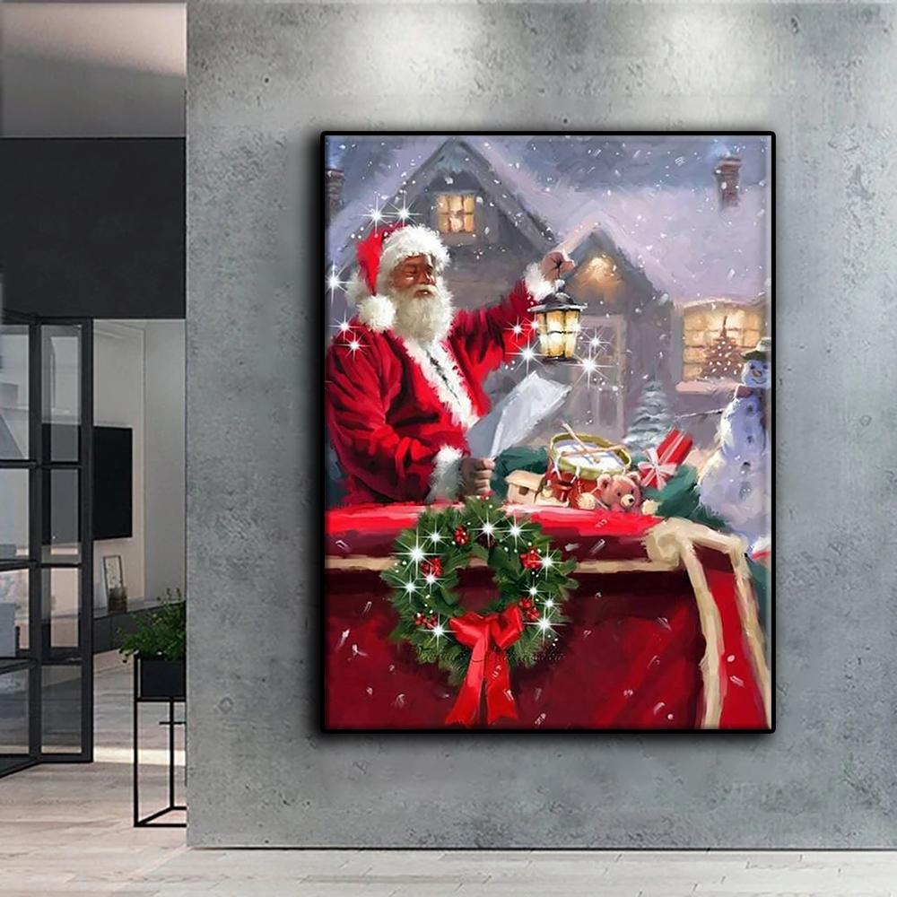 Diamond Embroidery Christmas Tree Santa Snowman 5D DIY Diamond Painting Cross Stitch Rhinestone