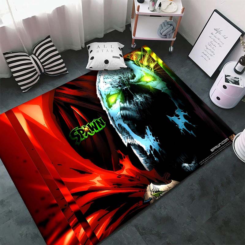 15 Size Spawn Movie Demon Pattern Carpet Rug for Bedroom Living Room Floor Rug Children Play Floor Mat Outdoor Rug Home Decor