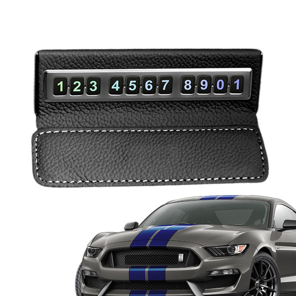 Car Parking Number Plate Temporary Foldable Auto Parking Plate Number Card Vehicle Park Phone Numbers Plate for Car Dashboard