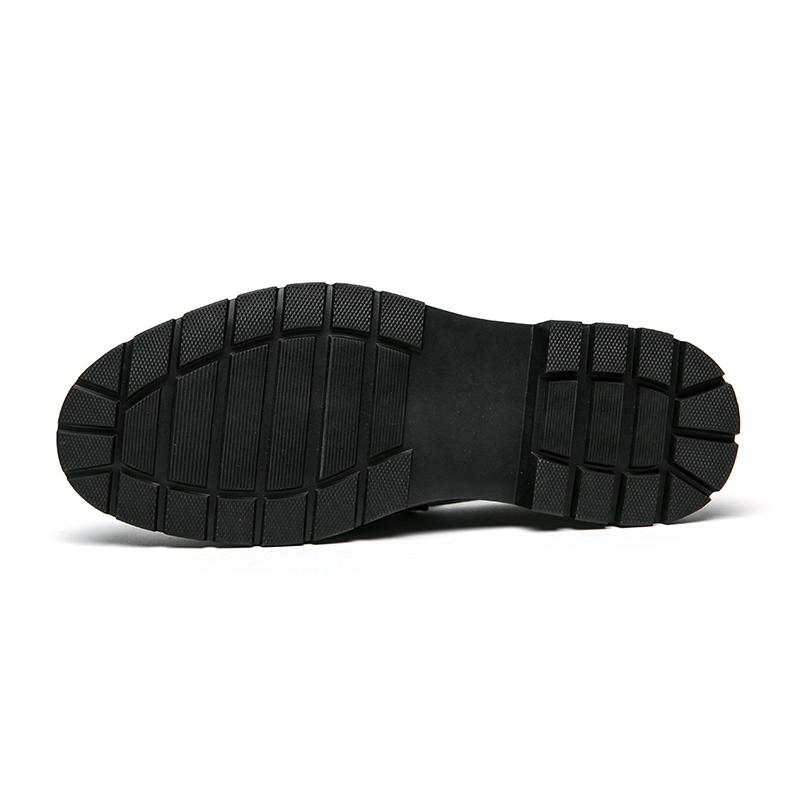 Summer New British Street Style Black Genuine Leather Loafers For Men's Daily Casual Party Dress Height Increasing Shoes Men