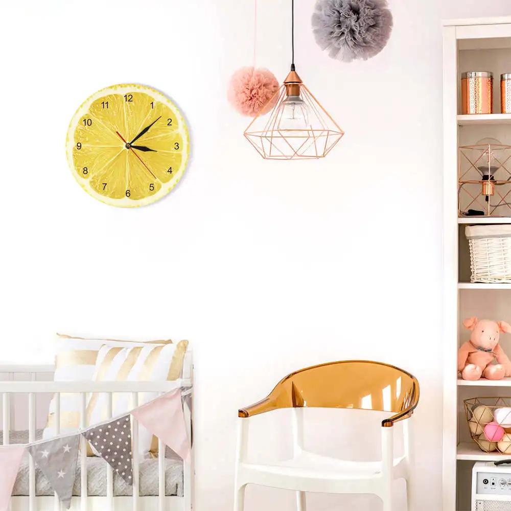 1pc Lemon Wall Clock,Art Decor for Home, Living Room, and Office, Decorated Living Room Clock,Festival Decoration,Perfect Gifts