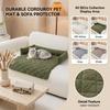Corduroy Pet Pad with and Backrest for Dogs Cats