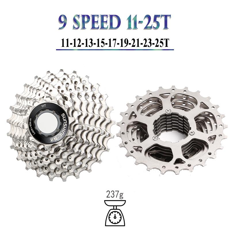 SUNSHINE Road Bike Freewheel 8 9 10 11 12 Speed Cassette 11-23T/25T/28T/30T/32T/34T K7 Bicycle Flywheel Sprocket for SHIMANO