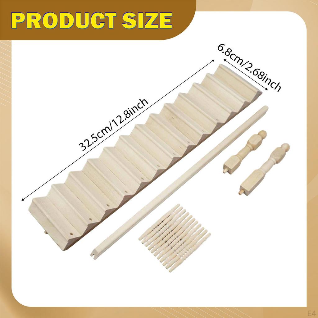 1/12 Miniature Dollhouse Stair Railing Model Accessory for Sand Table