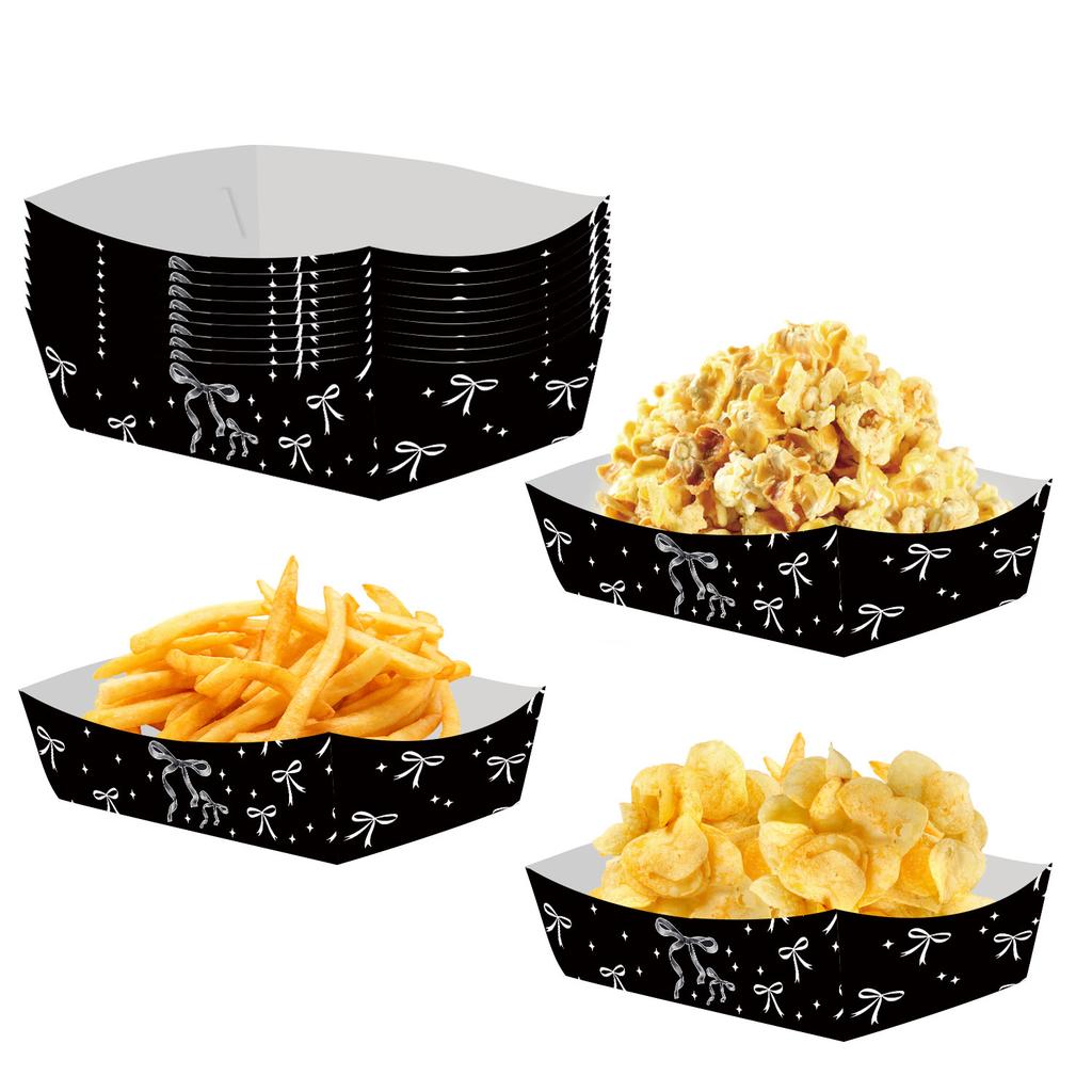 Różowy I Biały Łuk Zastawa Stołowa Scena Dekoracyjna Pudełko na Popcorn Pudełko na Przekąski Karton Pudełko na Cukierki