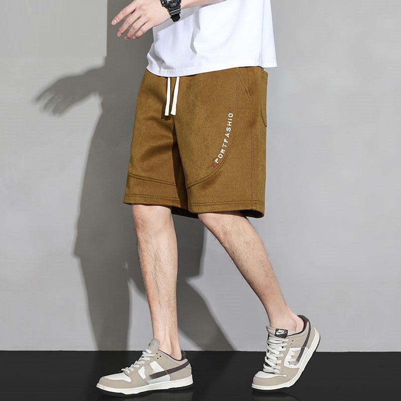 Summer Men's Sweat Shorts Knee-Length Straight Loose Short Pants Streetwear Drawstring Solid Color Casual Shorts Big Size 8XL