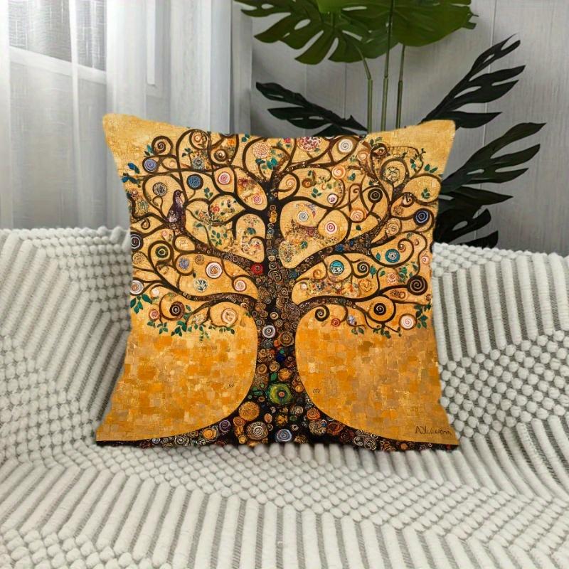 Tree Of Life Art Cushion Covers Chair Living Room Pillowcase Cozy Zipper Sofa Pillow Covers Bedroom Indoor Home Decor