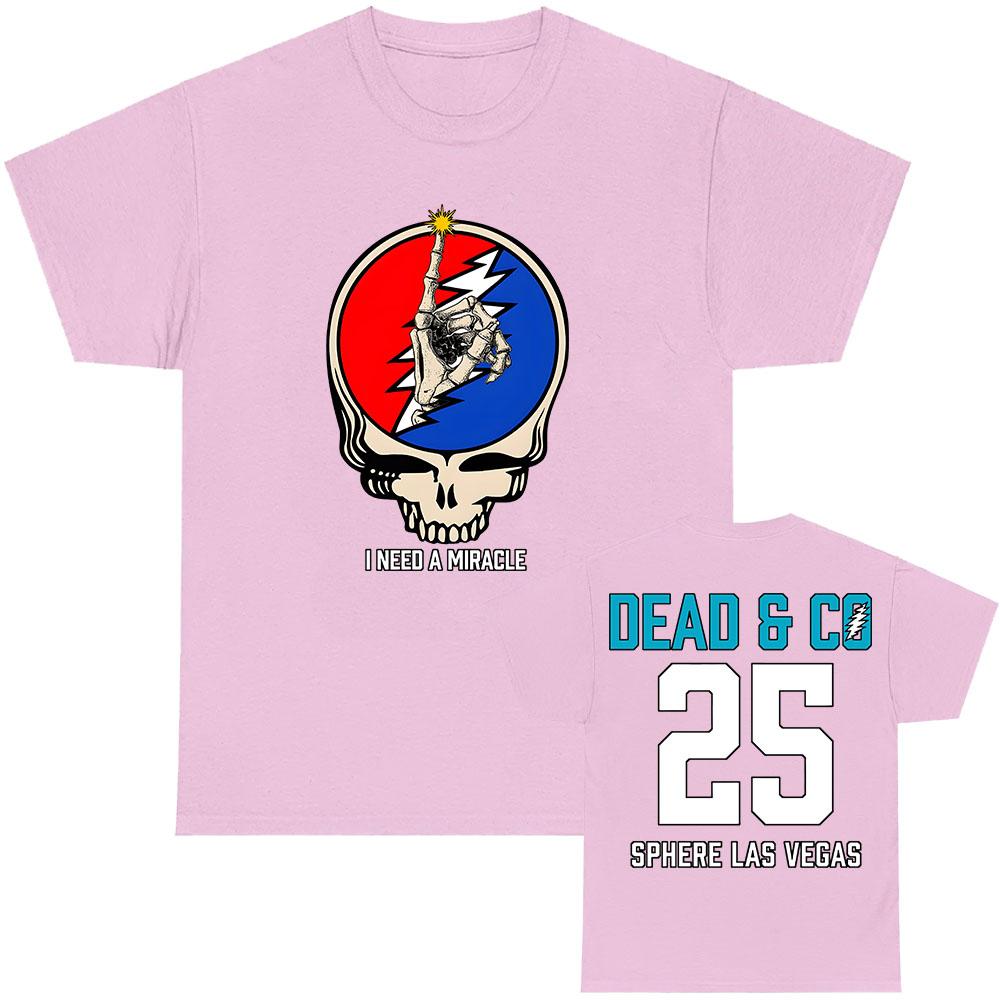 I Need A Miracle Dead Forever 2025 Tee DEAD & COMPANY Rock Band Print Tshirts Unisex Streetwear Summer O-neck Cotton T-shirt