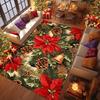 Crystal Velvet Large Rectangle Holiday Home Decor Print Area Rug - Carpet Chair Mats - Non-Slip, Durable, Decorative Poly