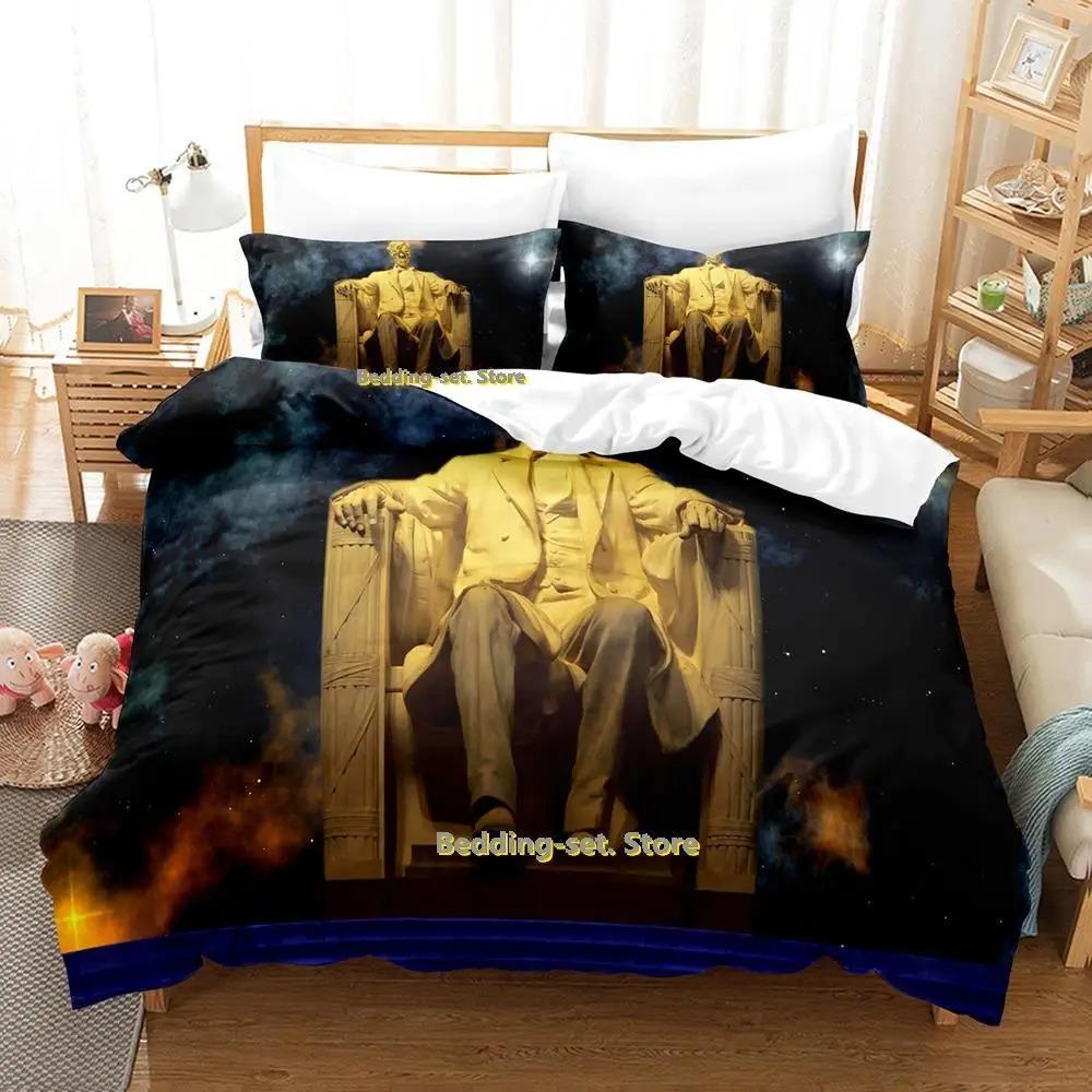 Hip Hop Maiden Heavy Metal Bedding Set Cartoon Anime Three-piece Set Adult Kid Bedroom Duvetcover Sets Print Bedding Set Luxury