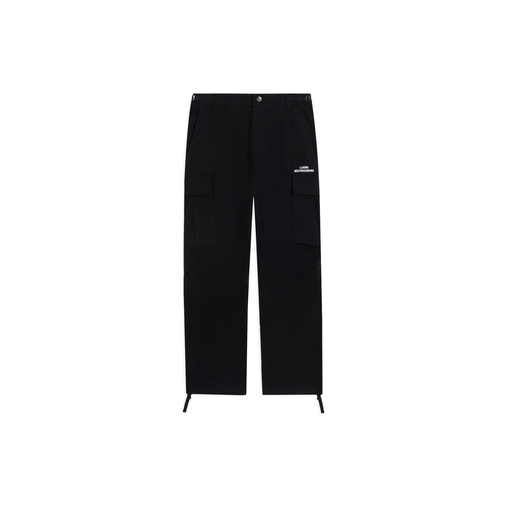 Li-Ning Skateboarding Graphic Straight Cargo Pants  Black  Men s AKXS801-3 S