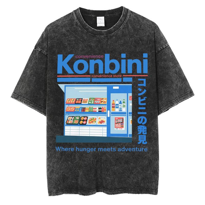 Japanese Tokyo Tokyo Culture Print Washed T Shirt Funny Fashion Vintage Men Women Tshirts Cotton Casual Loose Tees Streetwear