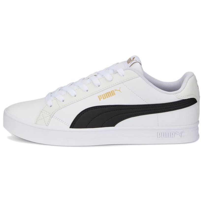 

Puma Smash Vulc V3 Lo Leather Low Top Sneakers Unisex Sneakers White Black 380752-10 35.5