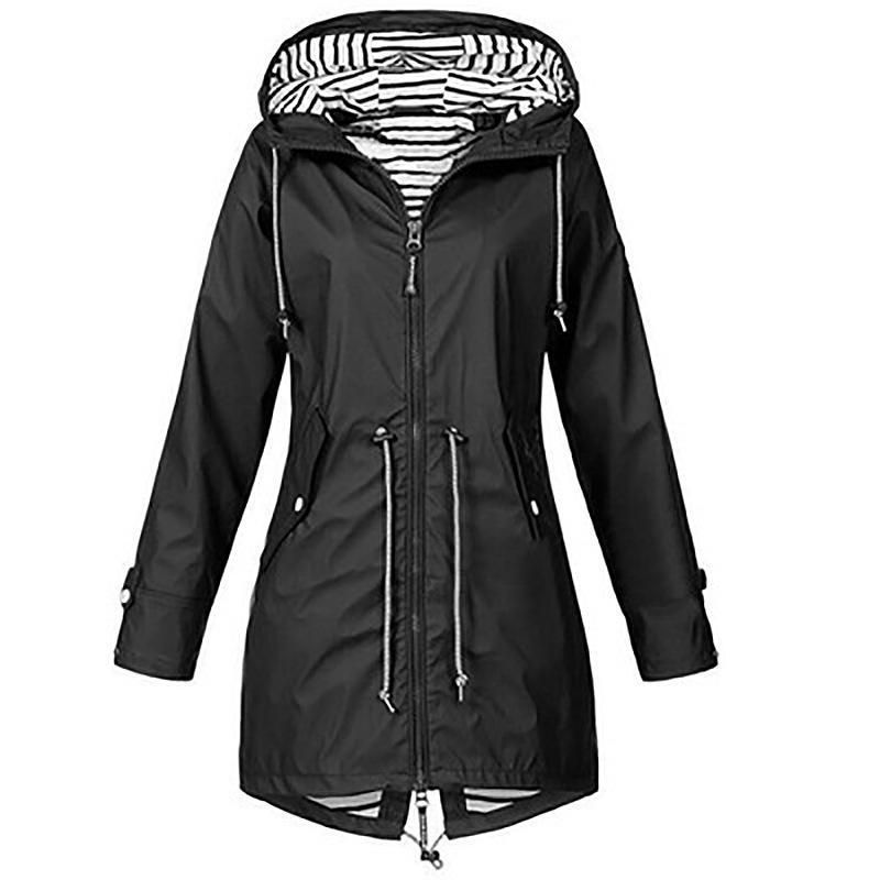 

Zip Hooded Blade Long Sleeve Coat Zipper Hooded Jacket Long Sleeves Outwear Black XL