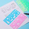 4PCS Ruler Drawing Painting DIY Template Board Plastic Ruler Art Craft Juguetes Office Cultural Educational Supplies TMZ