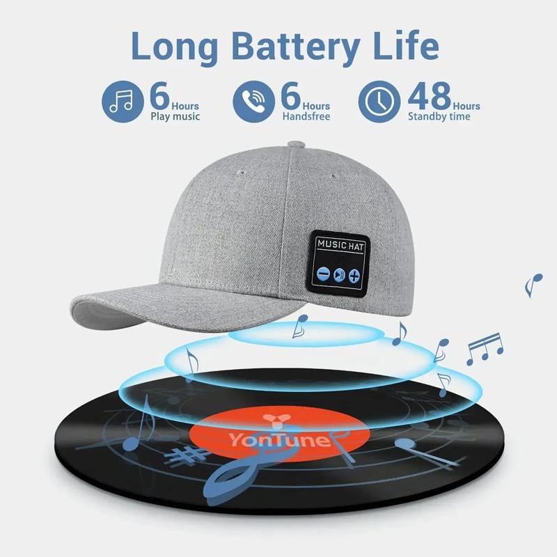 Bluetooth 5.0 Headphones Headset Baseball Cap Wireless Summer Hats With Stereo Earphone Mic Outdoor Hands-free Earbuds