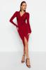 Women's Dress New Season Fashion Black Fitted Knitted Elegant Evening Dress