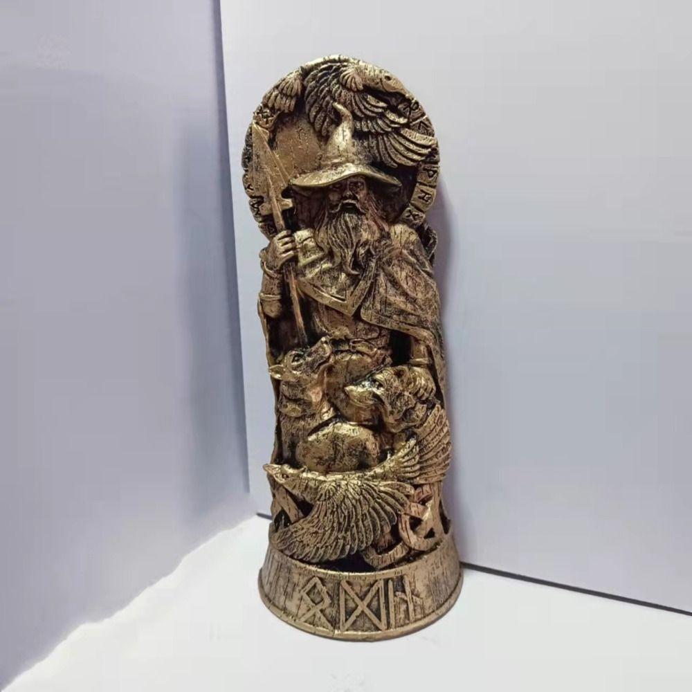 Carving Nordic Gods Sculpture Resin Crafts Myths and Legends Statue Home Decoration