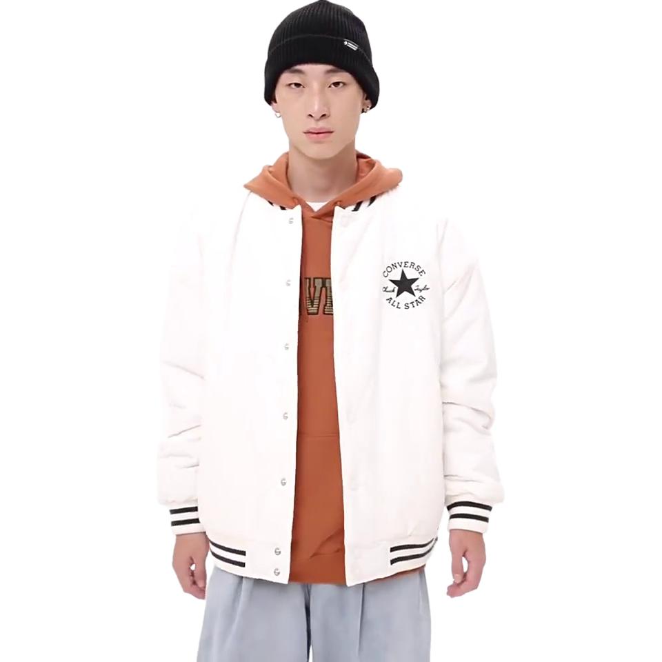 Converse Baseball Jacket Men's White 10025261-A01