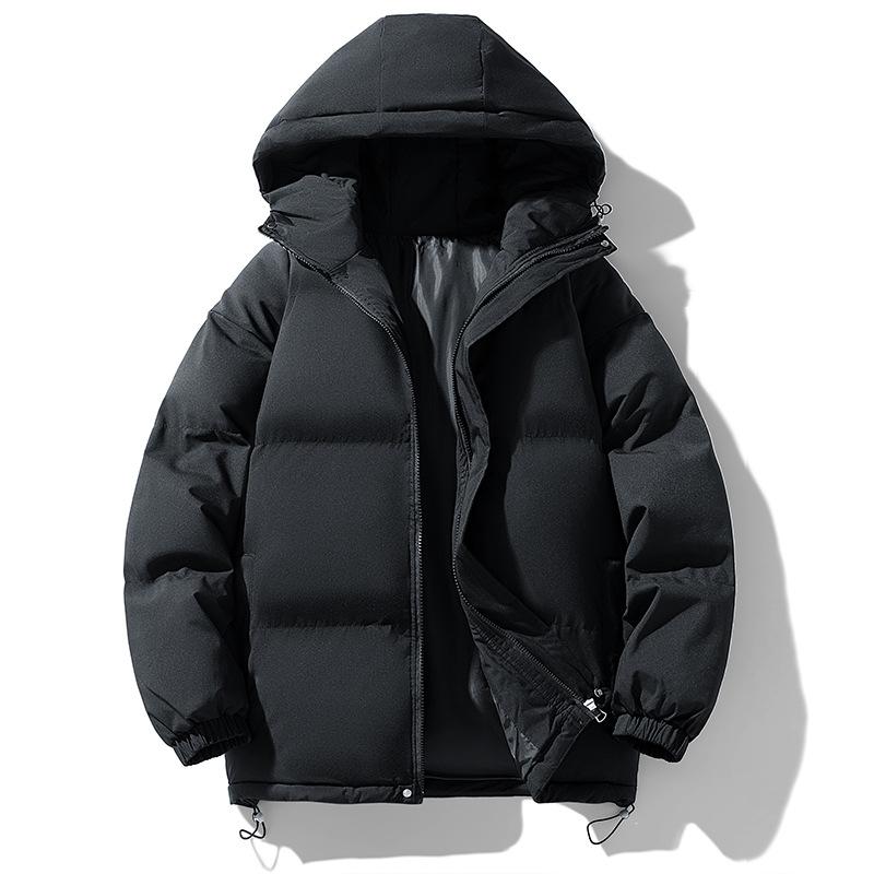 Solid Color Versatile Cotton Jacket for Women, Autumn and Winter Korean Style Trendy Loose and Thick Men's Casual Couple Cotton Jacket