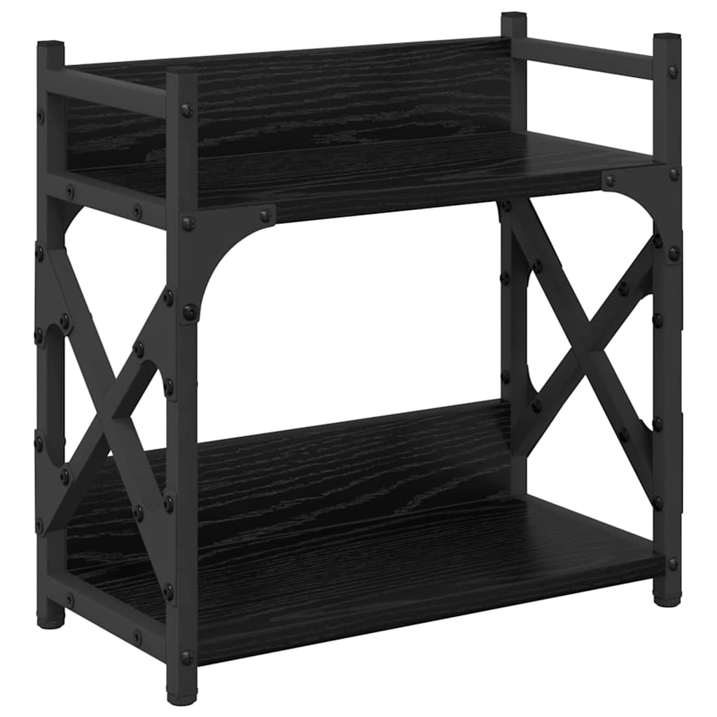Printer Stand Black Oak Effect 40 X 20 X 40 Cm