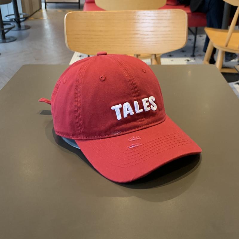 

Summer new women s casual letter ripped baseball cap wide brim men s trendy peaked cap Adjustable