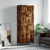 Vidaxl Witrynka Przydymiony Dąb 69,5X34X180 Cm Materiał Drewnopochodny