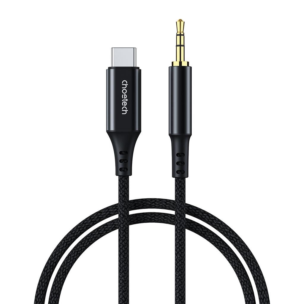 Audio cable AUX USBC mini jack 35mm 1m black