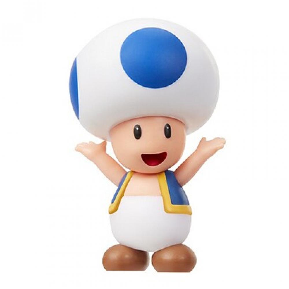 Sanei Trading Fcm 033 Super Mario Figure Collection Blue Toad [painted Action Figure  Total Height Approx. 60mm]