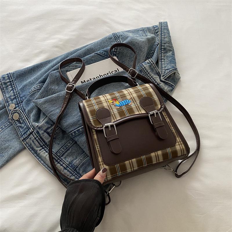 Fashion Retro and Beautiful Backpack for Women 2025 New College Style Small Backpack Casual Work Commute Small Square Bag No