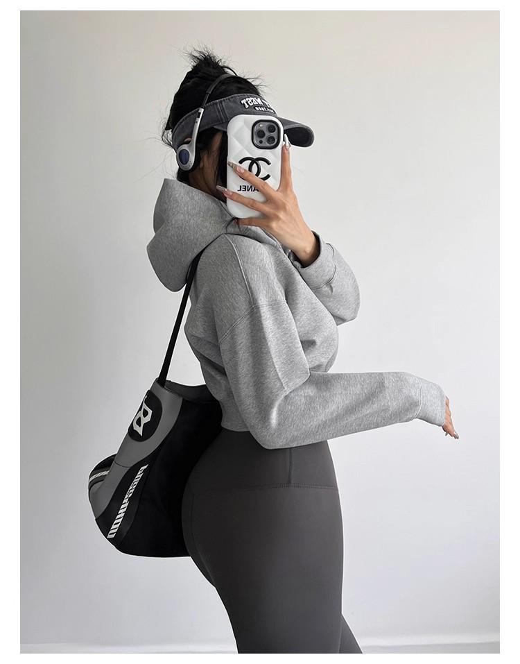 2025 Stylish American Winter Hooded Sweatshirt: Versatile, Loose Fit, High-Waisted, Trendy Top