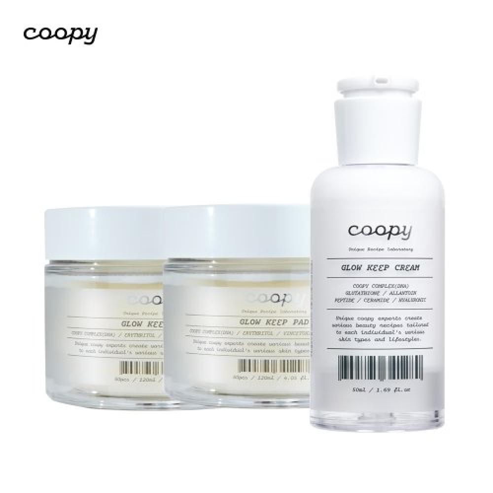 

Coopy Glow Keep Water Glow Cream 50ml+Glow Keep Water Glow Pad 120ml 50 Sheets 2 FREE