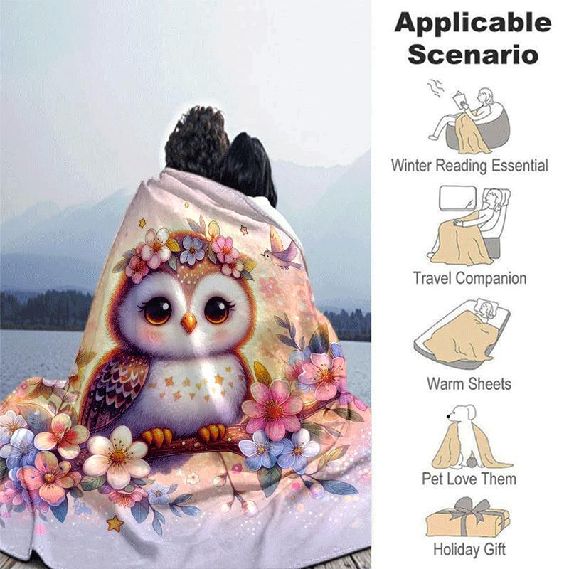1pc Eagle Printing Lightweight Flannel Blanket, Comfortable and Warm Blanket, for Camping Sofa Bed and Couch Office, in All Seasons