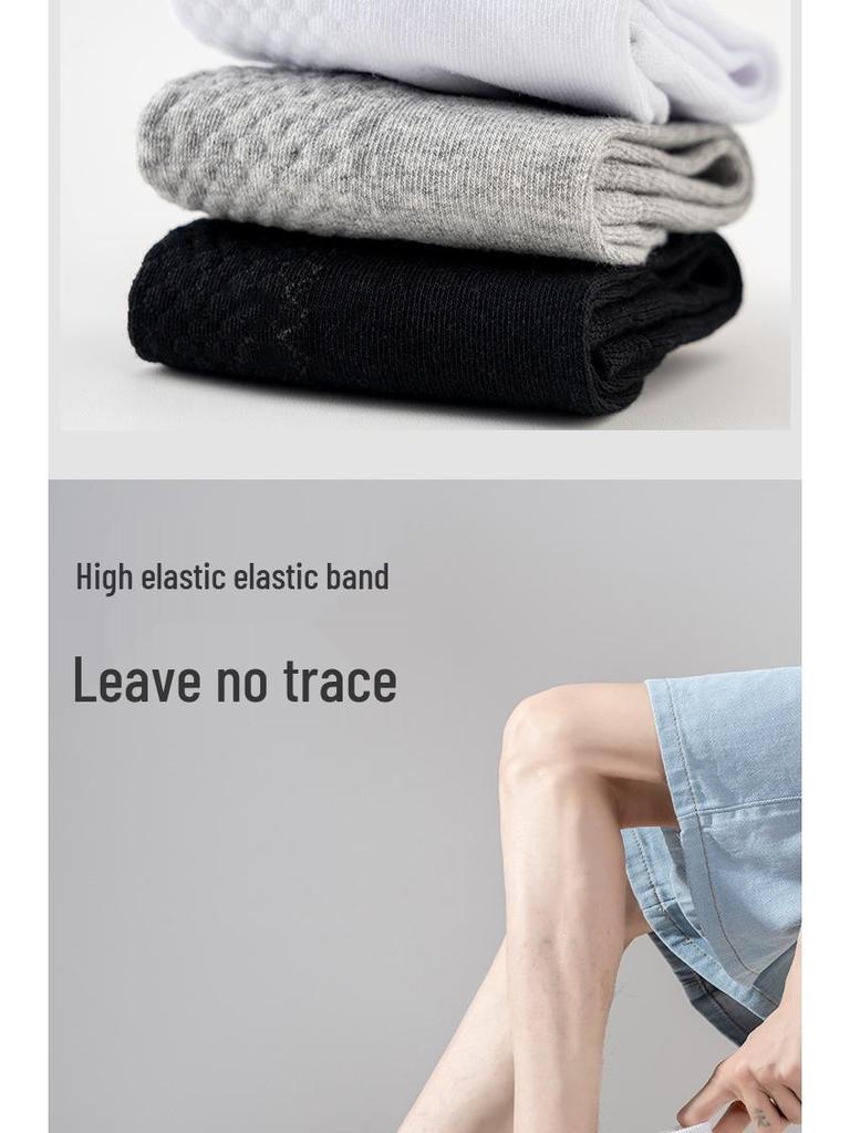 Men's Grade 10A Antibacterial Breathable Sweat-Absorbent Odor-Resistant Mid-Calf Socks for Autumn/Winter
