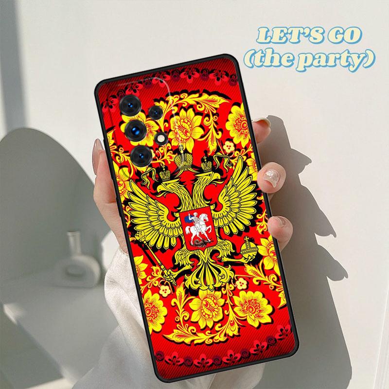 Russia Flag Coat Of Arms phone case For Samsung Galaxy A42 A31 A40 A51 A71 A32 A80 A91 A52 A72 A20e A21S A50 A70 A11 A12 Cover