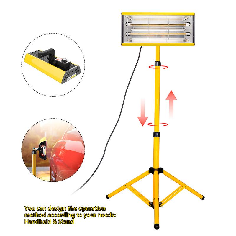 DATOUBOSS Uchwyt 2000W Krótkofalowy Podczerwony Uchwyt do Lampy Lakierniczej Kolor Losowy Wsparcie Suszenia Inteligentny Timer Do Lakieru Nadwozia Samochodowego