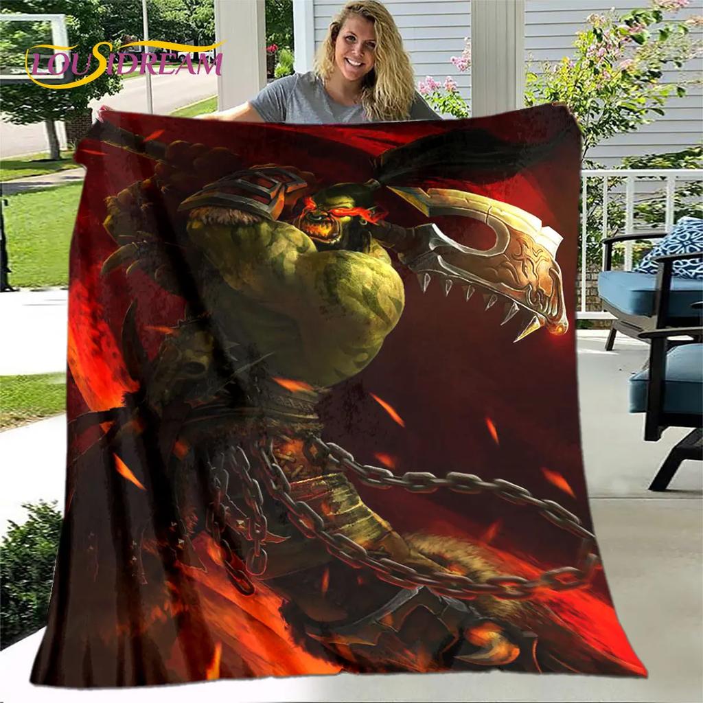 WOW, World of Warcraft Game Gamer Soft Plush Blanket,Flannel Blanket Throw Blanket for Living Room Bedroom Bed Sofa Picnic Cover